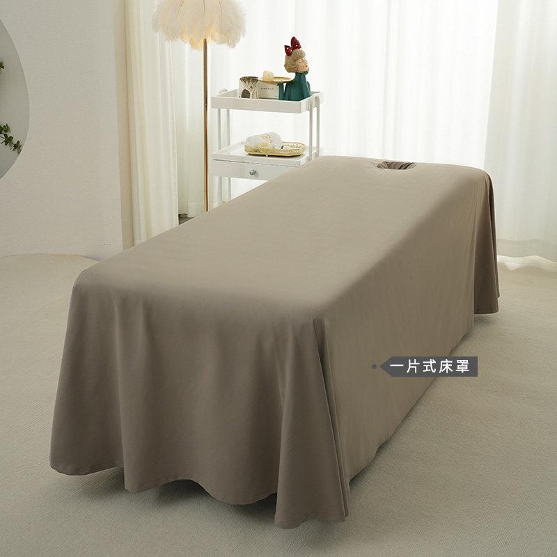 

1pcs Spa Massage Mattress Cover One-Piece with Holes Design Polyester Bedding All Season Solid Color Beauty Salon Bed Sheets 230x115cm with hole