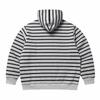 Men S Striped Half Zip Hoodie Long Sleeve Casual Loose Fit Kangaroo Pocket Sweatshirt