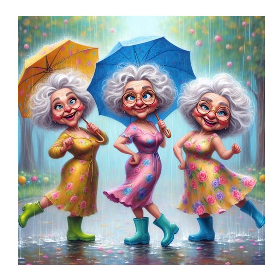 

Счастливая пожилая леди и домашняя собака 5D DIY Алмазная живопись Смешная бабушка кошка Новые 2025 Наборы для вышивания крестиком Мозаика Алмазная вышивка Искусство Round 30x30cm