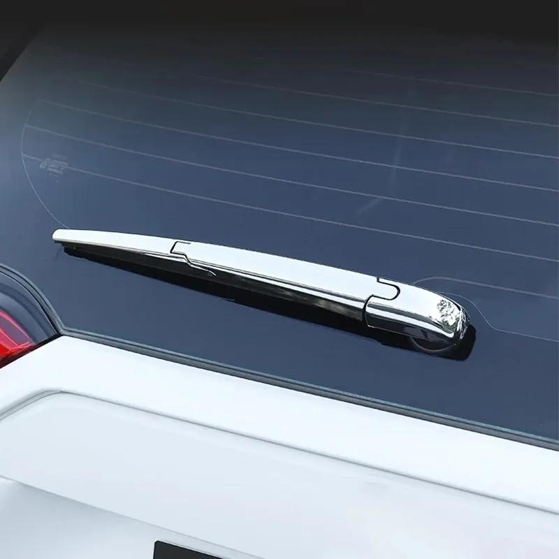 For Toyota RAV4 RAV 4 XA50 Hybrid - ABS carbonfiber Car Rear Back Window Wiper Arm Blade Cover Trim Sticker Car Styling