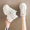 Dad Shoes Women's 2025 New Summer Mesh Breathable Thin Inner Height Increase White Shoes Platform Sports Shoes Explosion
