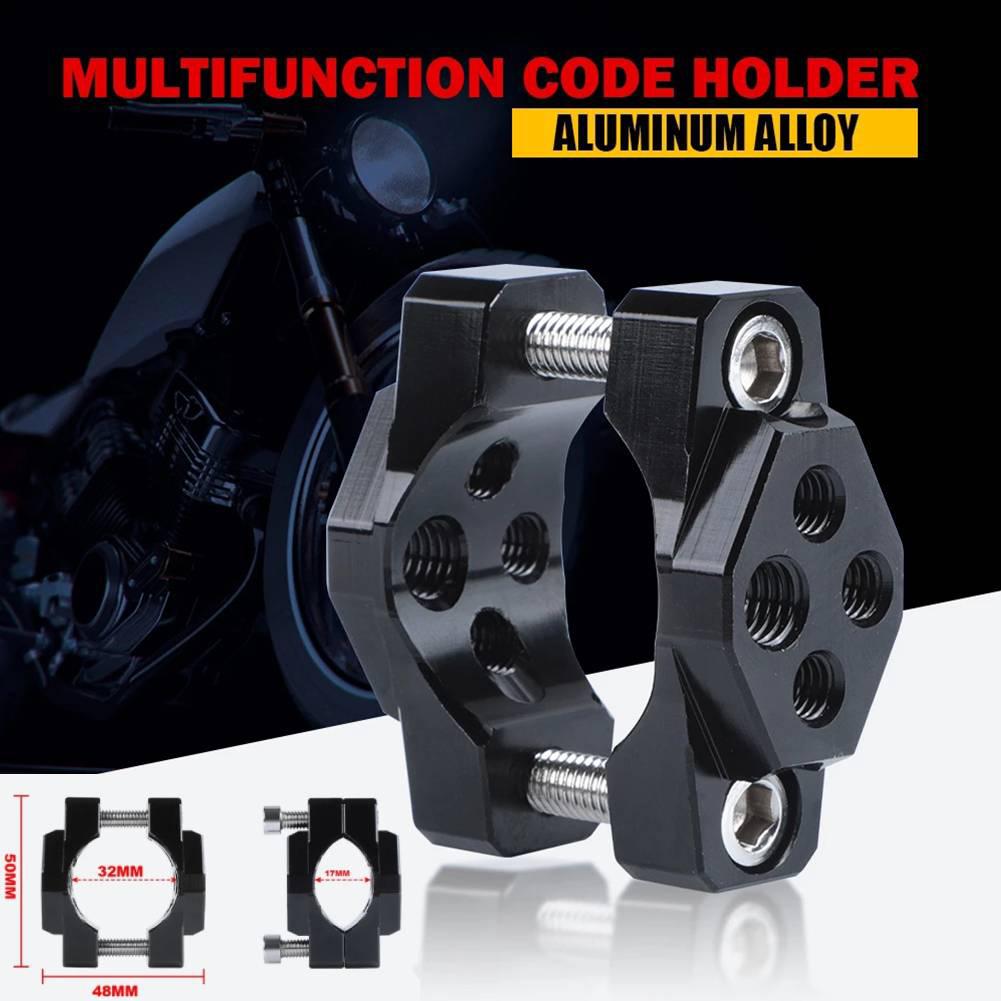 Adapter Styrestångsfäste Hållare 17-32mm Tillbehör Aluminiumlegering Svart Stötfångare Ersättning Motorcykel Praktisk