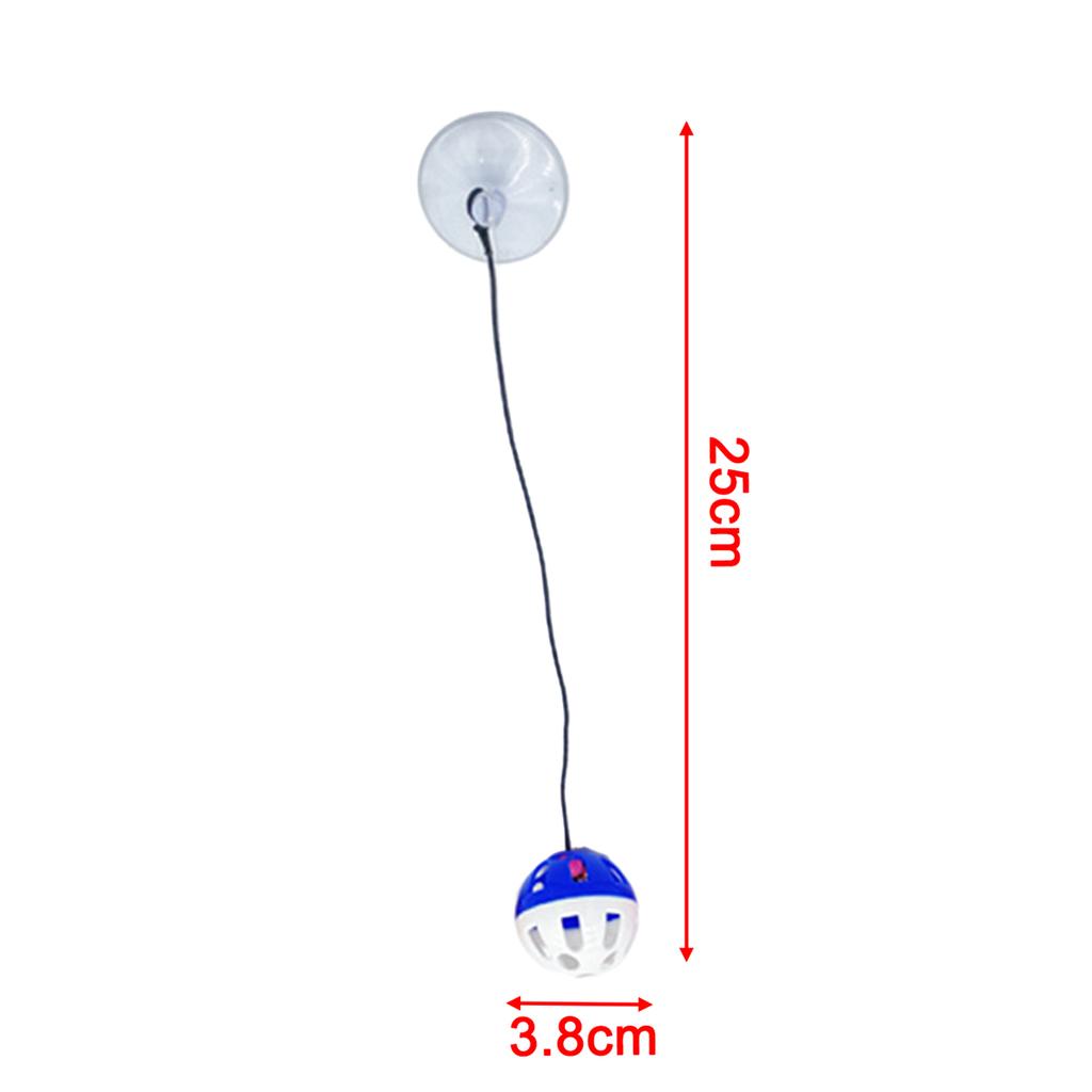 1/3Pcs Suction Cup Bell Elastic Ball Cat Toys Colorful Plastic Sounding Bell 38mm Interactive Self-Entertainment Funny Cat Ball