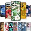 3D Case For Honor X7d 5G Case X 7 D Coque 6.77" Emboss Flowers Black Silicone Soft Back Cover For Honor X7d 4G Cases Shell Funda