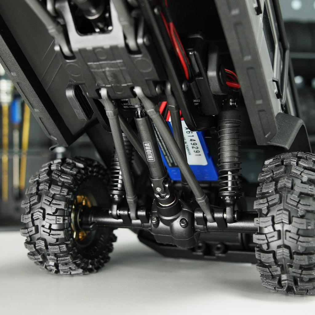 INJORA Hardened Steel Drive Shafts for 1/18 RC Crawler TRX4M Defender Bronco (4M-50BK)