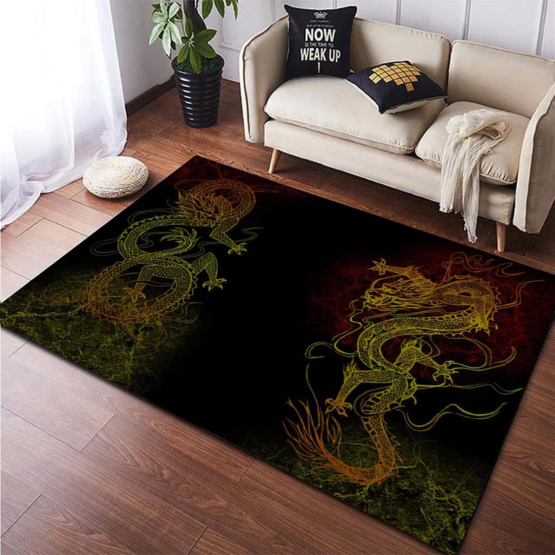 Chinese Dragon Art Printed Carpet for Living Room Large Area Rug Soft Mat E-sports Chair Carpets Alfombra Gifts Dropshopping