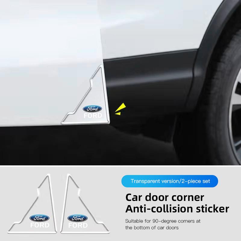 Car Stickers Door Corner Anti-collision Silicone Protective Cover For Ford Focus Fiesta Mondeo Explorer MK2 Car Gadgets Keychain