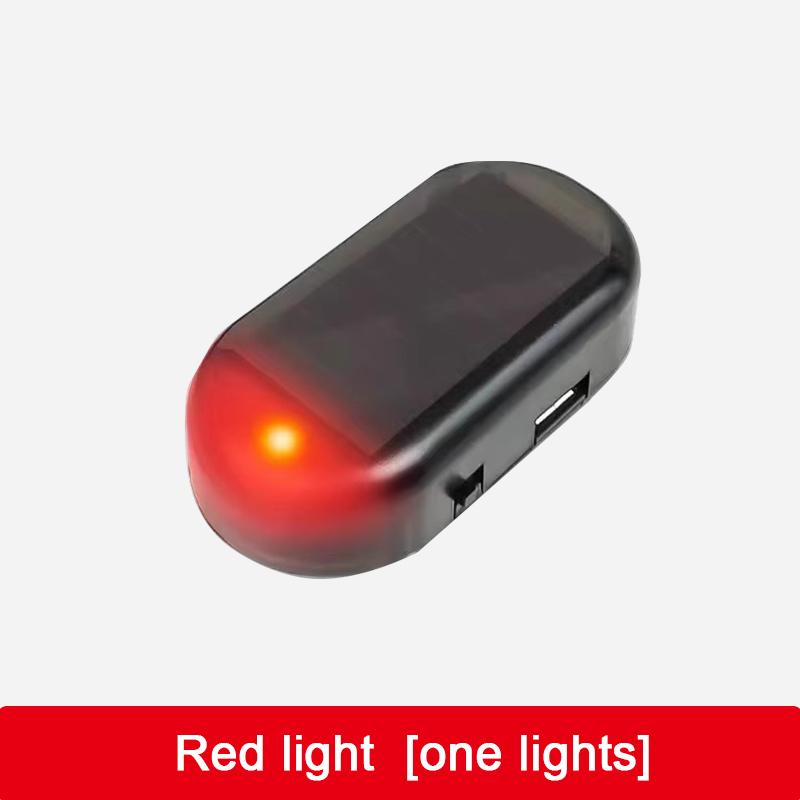 1-2PCS Solar Car Anti-theft Security Light - Wireless Simulated Dummy Alarm LED Flash Warning Light, Auto Anti-theft Accessory