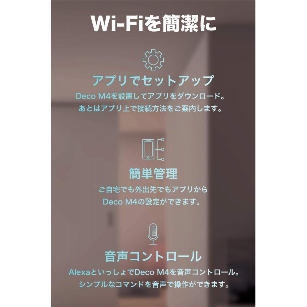 TP-Link Mesh Wi-Fi System Wireless LAN AC1200 867 + 300 Mbps Dual Band Repeater Deco M4 2 Units White