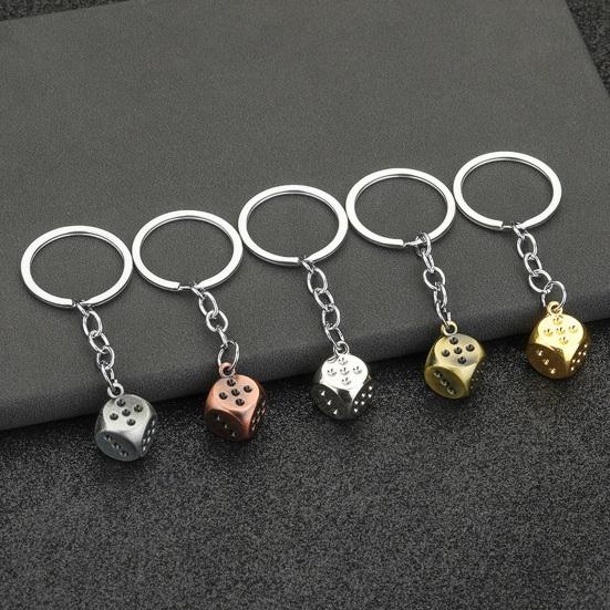 Würfel Schlüsselanhänger Metall Würfelbeutel Anhänger Trendiger Schlüsselanhänger Rucksack Anhänger Spieler Zubehör Geschenk für Männer Frauen