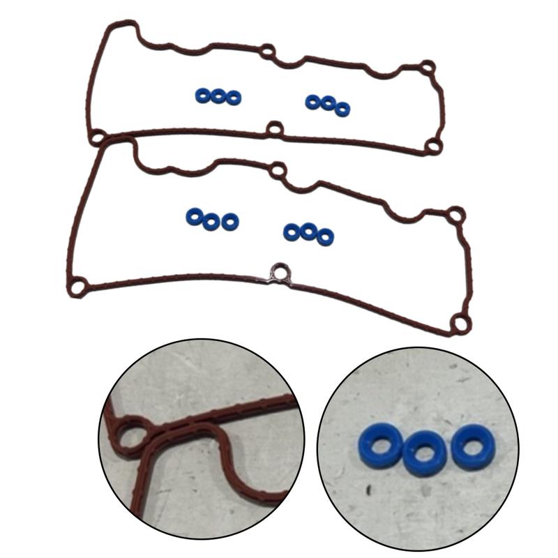 2pcs Valve Cover Gaskets with 12pcs Grommets For Ford Mustang 4.0L V6 SOHC 12V 2005 2006 2007 2008 2009 2010 VS50646R VS50402