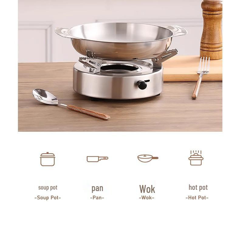 Portable Windproof Alcohol Camping Stove for Dormitory & Hotel Use