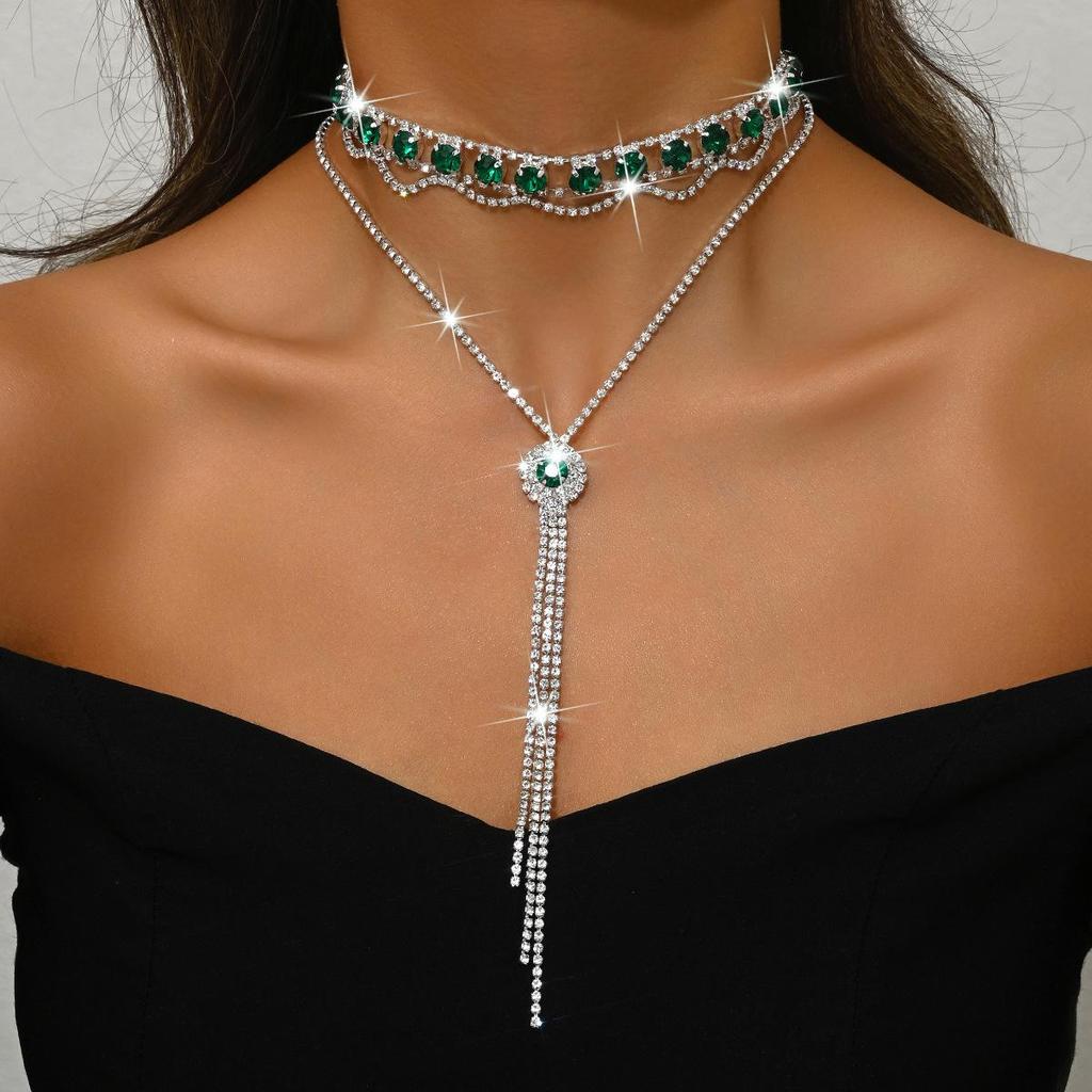 Europäisch Amerikanische Mehrschichtige Strass Körperkette Halskette - Sexy Strandschmuck