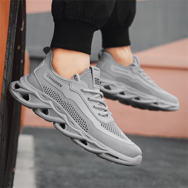 Fashion Men Casual Sports Shoes Breathable Lightweight Sneakers Outdoor Mesh Black Running Shoes Athletic Jogging Tennis Walking Shoes