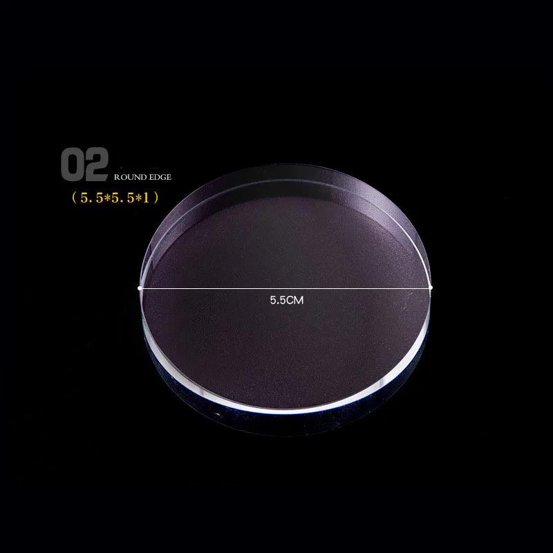 1 Stück Glas-Nagelfarbpalette für Gel-Lack Palette Misch-Zeichenplatte Pad Maniküre-Nagelkunst-Display Regal