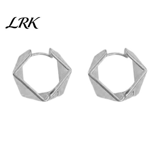Durable Earrings 1 Pair Hoop for Women, Thick Chunky Everyday Geometric Rhombus Earrings, Statement Small Huggie Earring Accessory