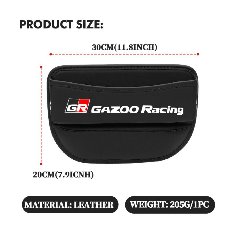 For Toyota Car Seat Organizer Leather Crevice Storage Box Auto Accessories GR MN Corolla Yaris Aygo Prius RAV4 Crown CHR Camry