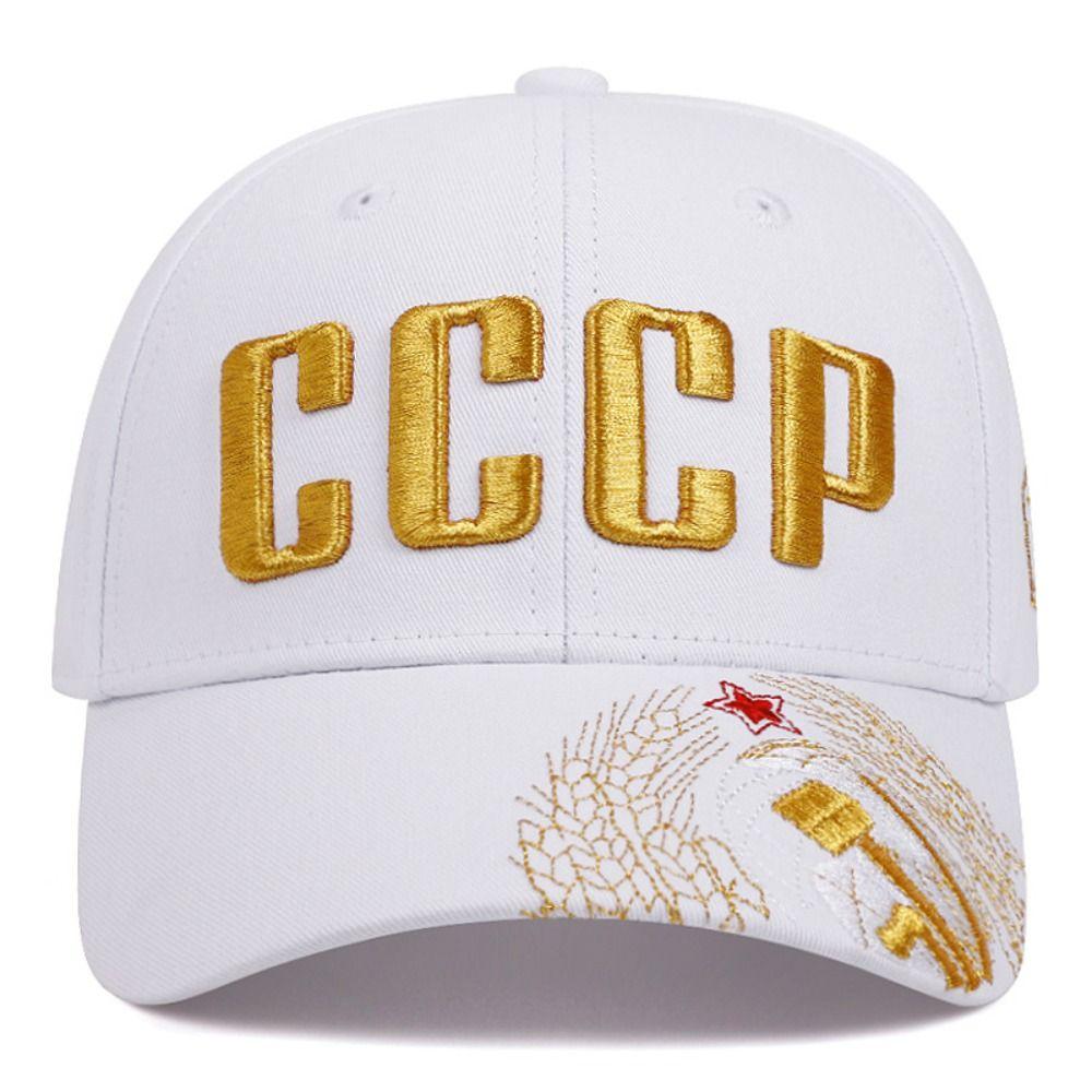 Russian National Emblem Cccp Embroidered Baseball Cap Hip Hop Adjustable Peaked Cap Cotton Snapback Caps For Man Women Unisex