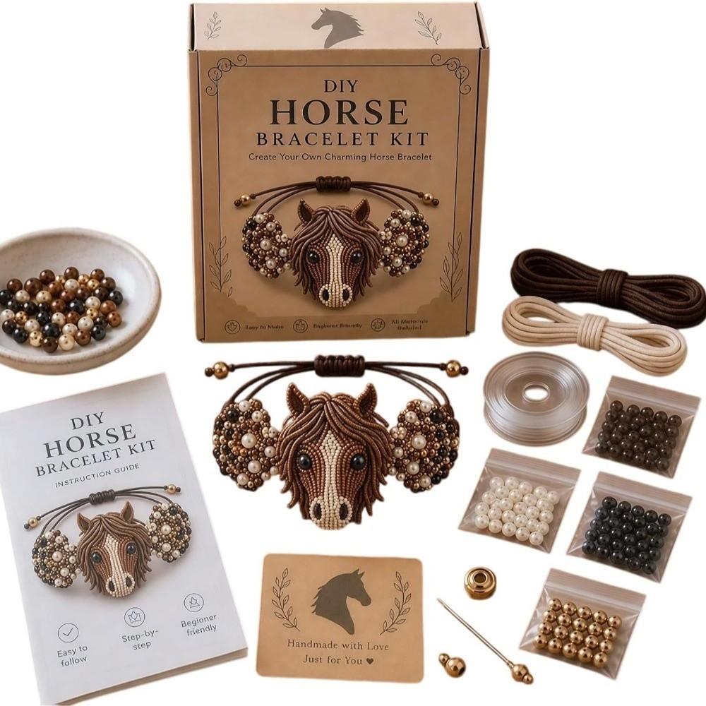 Animal Theme Beading Craft Kit Cute Jewelry Making Set New DIY Beadwork Kit for Beginners