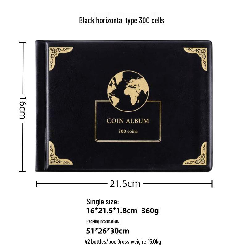 240 Cep Alanlı Büyük Antika Madeni Para Saklama Albümü - Hatıra Madeni Para Koleksiyoncusu Ciltli Dosyası