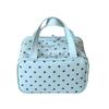 Polka Dot Pu Cosmetic Bag Three Layer Partition Toiletry Organizer Bag Travel Tote  Business