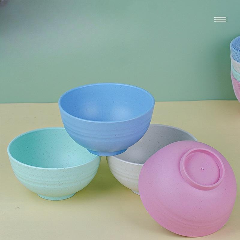 Wheat Straw Bowl, Household Anti-slip and Durable Rice Bowl, Student Dormitory Instant Noodle Bowl, Plastic Soup Bowl
