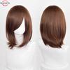 40cm Medium Basic Anime Cosplay Wig Bang Blond  Black White Red Pink Green Brown Gold Blue Heat Resistant Synthetic Hair Wigs