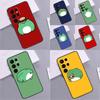 Cute Funny Frog Phone Case For Samsung Galaxy S25 Ultra S9 S10 S20 S22 S21 FE S23 Plus S24 Ultra Cover Coque