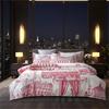Set Biancheria da Letto Stile Moderno di Lusso Stampa Digitale Tessuto Morbido Set Copripiumino Federe Tessile per la Casa Design a Fantasia Coperta Trapuntata
