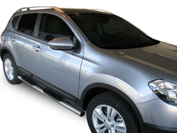 J&J Automotive | Tubes Marche-Pieds Latéraux Marche Pieds Compatible Avec Nissan Qashqai 2007-2013, 2 Pcs, Fixation