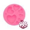 8 Hål Hjärta Form Silikon Gjutverktyg för Fondant Tårta Choklad Dekoration Hantverkstillverkning