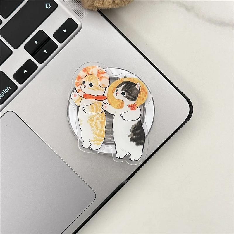Korea Cartoon Cute Cat Kitten Holder for Magsafe Magnetic Phone Griptok Grip Tok Stand for IPhone 16 15 Foldable Bracket Stand Holder