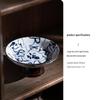Riyue Xingchen Imitation Blue and White Porcelain High-Foot Snack Plate
