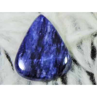 45Cts. Natural Sodalite Pear Crystal Mineral Cabochoh Loose Gemstone 29X36MM SK-2869