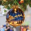 Luminous Holiday Tree Decorations Light Up Christmas Ball Ornaments Glowing Scene Xmas Hanging Decoration Clear Coordinated Layout Ornaments Acrylic