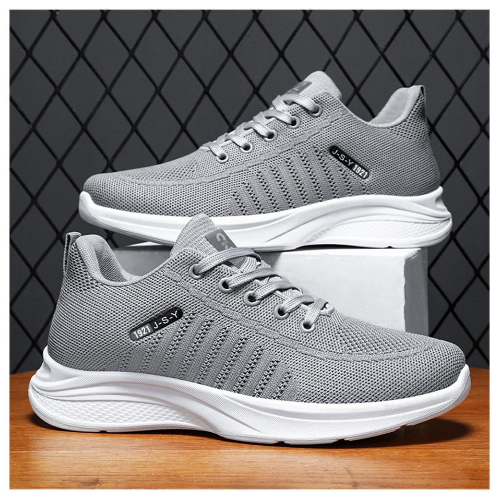 Men's Shoes, Fly Woven Mesh Breathable Single Shoe, Soft Sole Comfortable Casual Shoes for Men