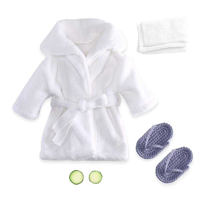 Accessori per Fotografia Neonato Accappatoio per Bambino Vestiti Asciugamano da Bagno Vestito Carino Accappatoio Costume Creativo per Posa Bambino per 0-3 Mesi