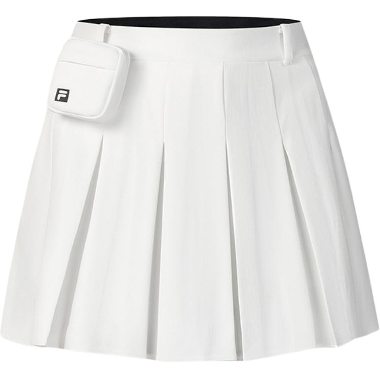 

New FILA Golf Series SS25 Casual Short Skirts Women s Jade White WT A11W535314F-WT 175/74A/XL