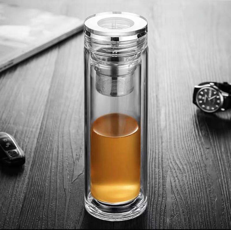 SX Double-Layer Tea Infuser Glass Mug