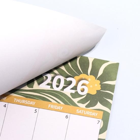 Magnetic Wall Calendar Floral Design 2026 Monthly Overview Planner Thick Paper Ample Writing Space Calendar Home Office School Kitchen Decor