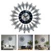 Crystal Leaves Wall Clock None-Ticking Silents Battery Operated Clocks Decorative Wall Clocks for Living Room Decors