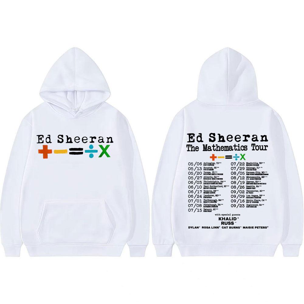 Ed Sheeran Mathematics Tour Hoodie Graphic Men Vintage 90s Hip Hop High Quality Hoodie Long Sleeve Loose Hoodie