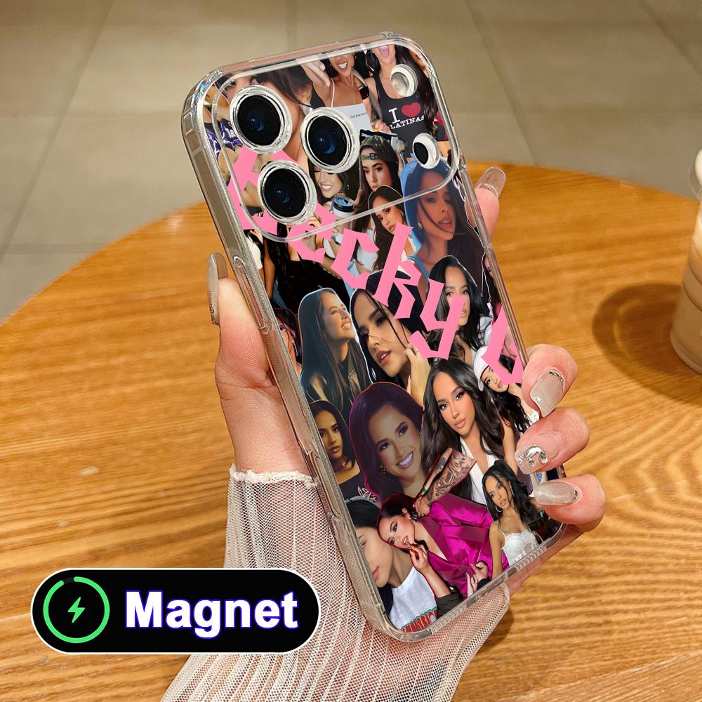 Fashion Becky G Clear TPU Magsafe Mobile Phone Case for iPhone 17 16 15 14 13 12 11 Air Pro Max Plus Mini Colorful Cover