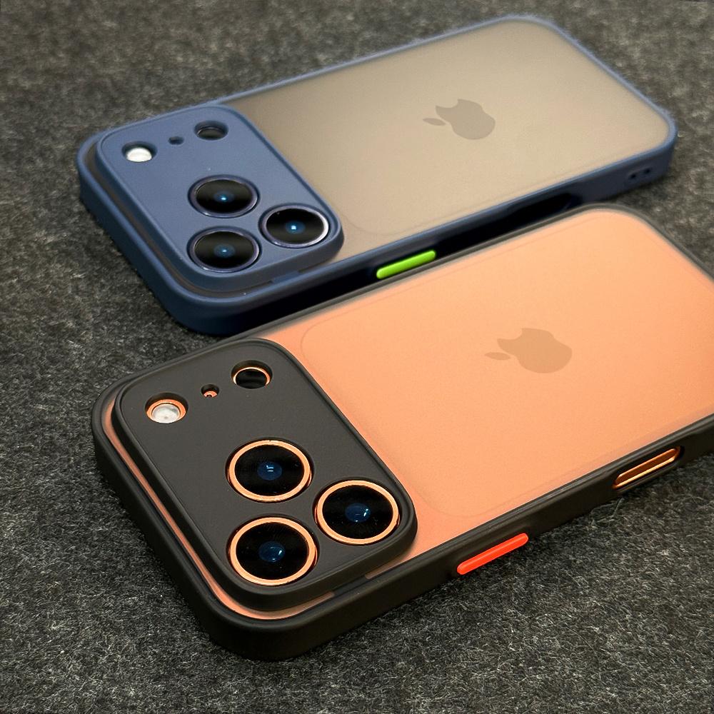 New transparent matte case for For Iphone 17 Air 16 1 14 Plus 13 12 11 Pro Max shock resistant soft edge hard shell back cover