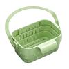 Yousheng Hanging Drain Basket, Foldable with Reinforced Handle Design, Retractable Waterproof Moisture-Proof Basket for Bathroom Kitchen