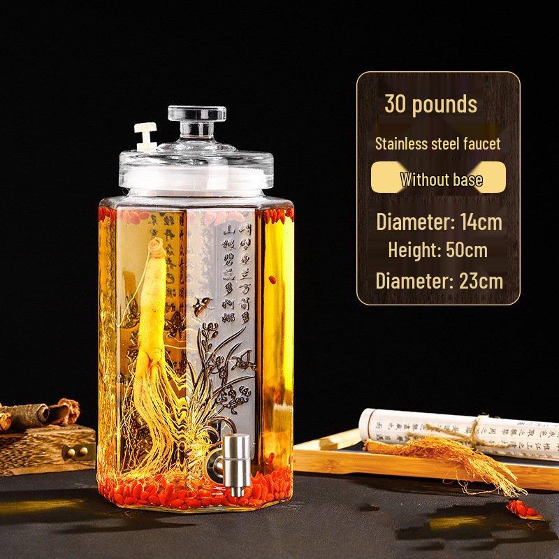 ZISIZ Glass Brewing Jar with Faucet