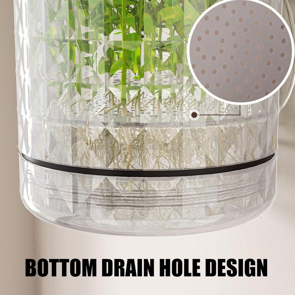 Selbstbewässernder Wandhänge-Blumentopf Wandmontage Drainagelöcher am Boden Hydroponische Grüne Pflanzen Platzsparend Ohne Bohren