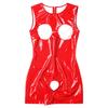 Womens Leather Bodysuit Cupless Open Butt Bodycon Leotard Jumpsuit One Piece Clubwear Teddy Costume