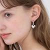 volume heart ring earrings (2colors)