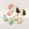 Vintage Oil Dripping Water Drop Geometric Stud Earrings French Minimalist Unique Temperament Stainless Steel Earrings For Women